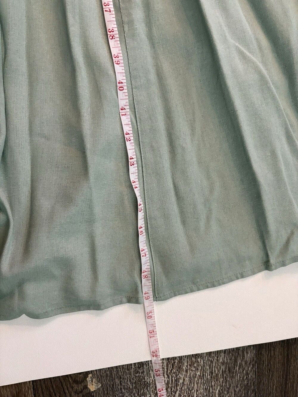 Taylor Women's Linen Blend Fit Flare Midi Dress Buttons Sage Mint Green Size 8 - Picture 5 of 15